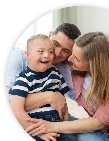 Family smiling together